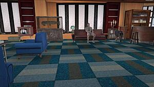 Fallout 4 girl sucks with vibrator in ass!