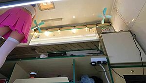 This Crazy Girl Upskirted At Work For Money