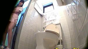 Asians piss in toilet and shock with hidden cam!