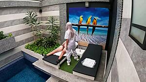 Room service blowjob in hotel