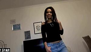 innocent german babe blows neighbor's cock pov