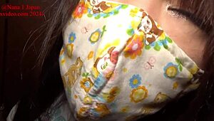 petite nana in cosplay, fingering herself in diaper for shameful orgasm.