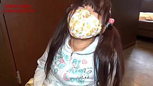 petite nana in cosplay, fingering herself in diaper for shameful orgasm.