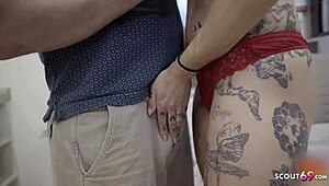 जर्मन स्टेपमॉम मारा मार्टिनेज के साथ किचन में डीप एनल क्रीमपाई का हर इंच महसूस करना