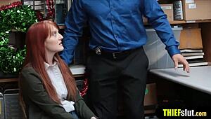 irish redhead teen with ivory skin gets roughly banged