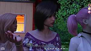 Rough anime hottie bent over for fingering