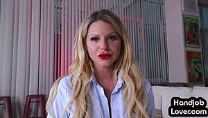 wam busty milf in pov hj and boobjob closeup action