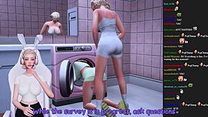 Stupid Streamer Forgot to End Stream During Hard Anal Toy Play in Hentai Sims