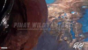 Busty Filipina Shows Her Big Breasts At The Pool