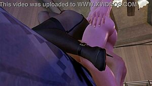 Black BBW Milf with Big Round Ass in Double Penetration