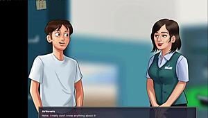 Teen with Small Tits in Cartoon Summertime Saga