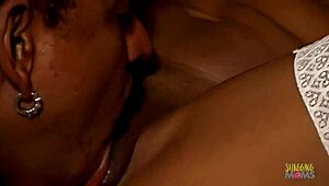 Ebony beauty in white lingerie savors cock before intense pounding and facial.