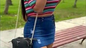 Latina girl dumped, turns into wild whore for revenge on the street