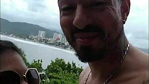 Lunna Vaz And I Fuck On The Balcony During The Party! Big Tits And Ass Exposed.