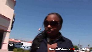 obese bimbo bounces on hard black cock!