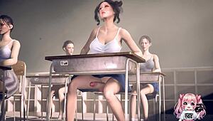 Holy Crap! Anime Classmates Bang Hard in Public Classroom Right Now!