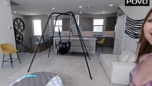 Sex Swing Session - Myra's Toy Transforms Her Into Ultimate Fuck Doll.