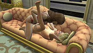 judith ward enjoys sexy woman in 3d hentai game