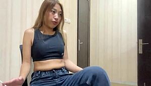 Amateur mistress dominates foot slave with smoking and worship in homemade scene