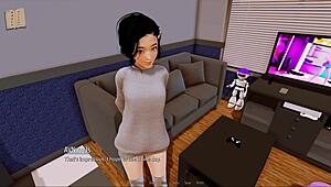 Harem hotel game features sexy anime characters with big tits in revealing outfits