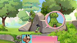 Check out this horny orc face-sitting a lucky boy in the game! 😈