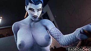 big tits babe rides monster cock and squirts creampie