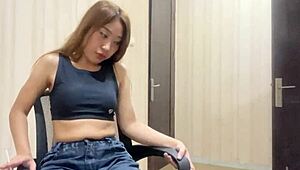 Amateur mistress dominates foot slave with smoking and worship in homemade scene