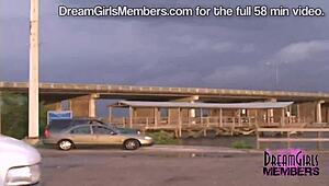 Public wet t-shirt flashing angers the nosy neighbors