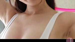 Cute big-breasted girl, oops, I mean, her smile so naughty in vid!