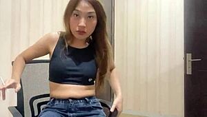 Amateur mistress dominates foot slave with smoking and worship in homemade scene