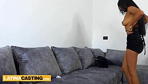 wow, tanned latina brunette spreads legs for hard pussy action 😍