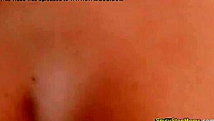 Brunette stepmother indulges in forbidden fun with eager stepson