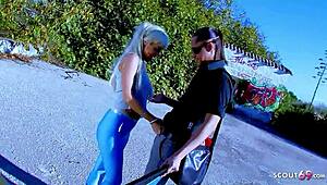 i can’t resist seducing for rough outdoor spandex fuck!