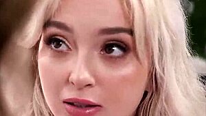 Sad Blondie Railed Hard by Bestie and 8 Huge Cocks