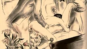 Vintage Erotic Illustration Packed with Seductive Anime Charm