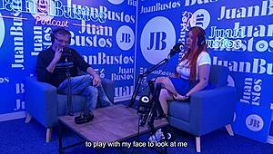 OMG, Andrea Pardo cums 5 times on a sex machine at Juan Bustos podcast! 😍