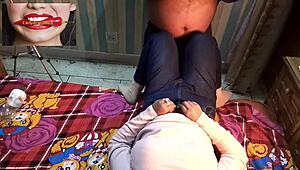 Indian bhabhi fucks hard with loud moans at work