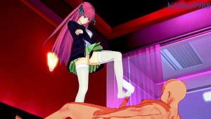 Ichika and nino nakano with old man in intense hentai sex