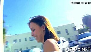 Hot sex takes place on a soft sofa