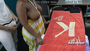 Huge Oiled Black Tits Milf Gets Sensual Massage