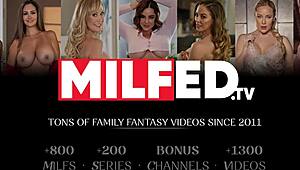 mom-in-law in lingerie sneaks around, seducing her stepdaughter’s young boyfriend with kisses and more