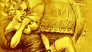 Vintage erotic drawings collection