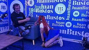 OMG, Andrea Pardo cums 5 times on a sex machine at Juan Bustos podcast! 😍