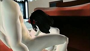 Animated Model Katsumiamane In Japanese Cartoon Web Chat Scene