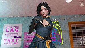 My bully gives me a footjob in this game