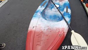 Little redhead temptress bangs for cash in pawnshop! 😲