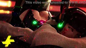 What happens when D.Va battles Widowmaker in wild 3D?