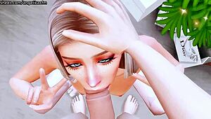 perverted futanari mistress seduces stepsister for anal and throat