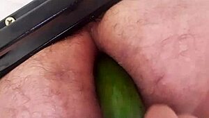 Hot close-up anal sex with big dildos and lactating milk.