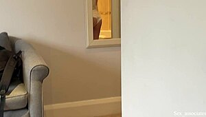 Sharing a bed with my coworker turned into an unexpected hotel fuck early morning!